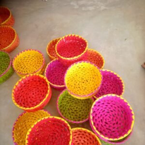 Palm Leaf Round Trays - 8D*2H inches
