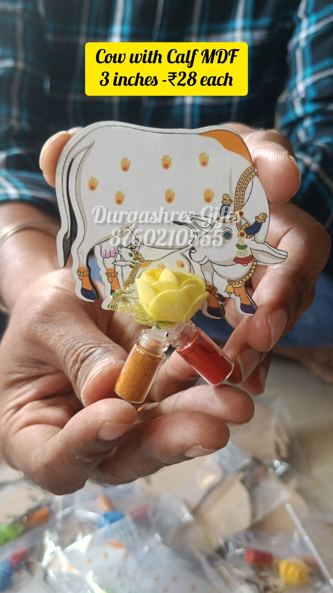 Gift Sapi Pichwai Cow Haldi KumKum - Durgashree Gifts