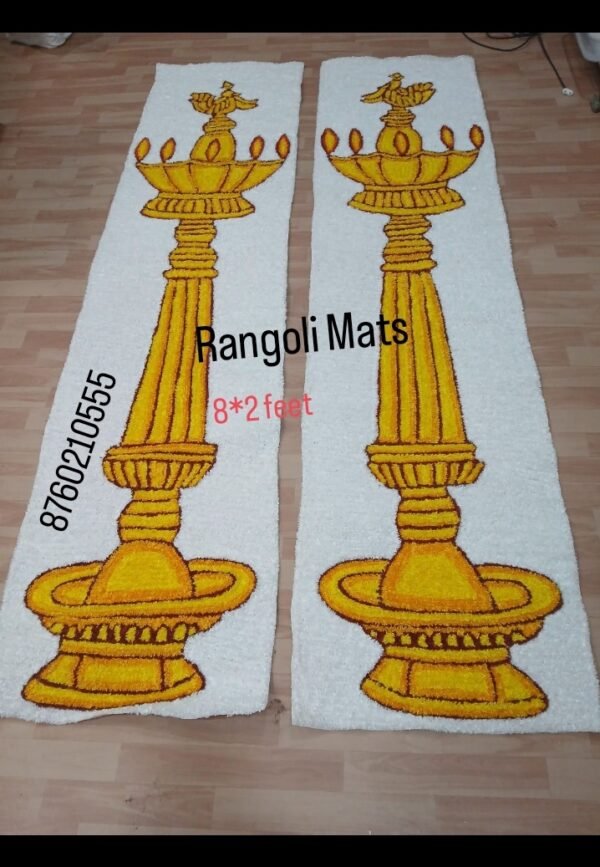 Rangoli Welcome Pair_Lamp Mat 8*2Feet