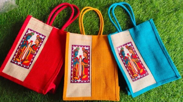 Full Jute Bag with Wedding Theme Digital Print