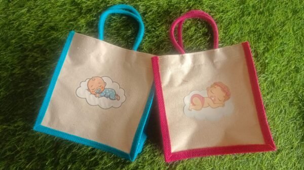 Canvas With Jute Bags - Baby Shower Theme