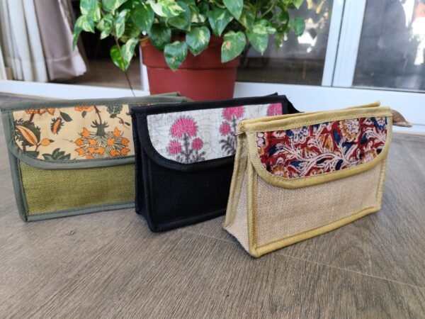 Travel Pouch - Jute with Zip closure