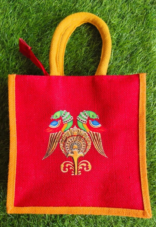 Full Jute with Digital Parrot Print